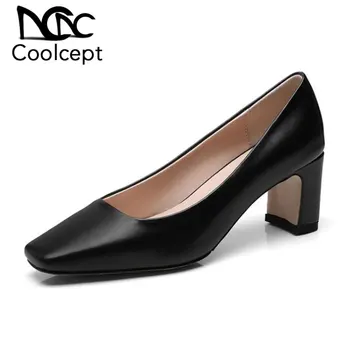 CoolCept 4 Color Women Square Toe Pumps Genuine Leather High Heels Shoes Women Hot Sale Office Work Party Pumps Size 33-40
CoolCept 4 Color Women Square Toe Pumps Genuine Leather High Heels Shoes Women Hot Sale Office Work Party Pumps Size 33-40