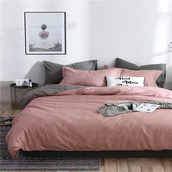 Solid Color Soft Comfortable Beddings Quilt Cover Pillowcase Without Bed Sheet 3Pcs Sets Skin-Friendly Home Textile Products 
Solid Color Soft Comfortable Beddings Quilt Cover Pillowcase Without Bed Sheet 3Pcs Sets Skin-Friendly Home Textile Products