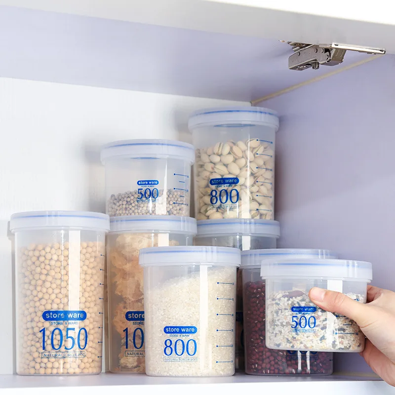 Kitchen Food Sealed Storage Jar Household Plastic With Lid Transparent Snacks Storage Tank Grains Storage Box
Kitchen Food Sealed Storage Jar Household Plastic With Lid Transparent Snacks Storage Tank Grains Storage Box