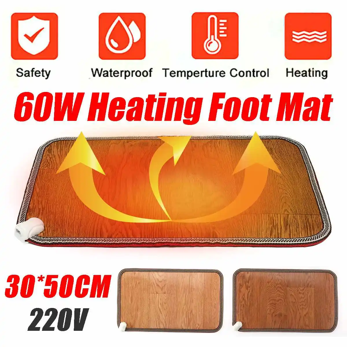 220V Winter Heating Foot Mat Office home Electric Heating Pad Warm Feet Heater Leather Household Floor Electric Heater
220V Winter Heating Foot Mat Office home Electric Heating Pad Warm Feet Heater Leather Household Floor Electric Heater