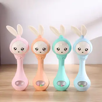 Cartoon Music Flashing Sand Hammer Baby Teether Rattles Toy Educational Safety Material Hand Bell Early Learning Toy W/LED Light
Cartoon Music Flashing Sand Hammer Baby Teether Rattles Toy Educational Safety Material Hand Bell Early Learning Toy W/LED Light