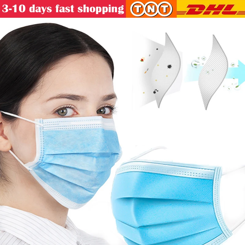100 Pcs Disposable Face Mask 3 Layers Filter PM2.5 Dustproof Non Woven Plus Meltblown Cloth Mouth Masks DHL Fedex Fast Delivery
100 Pcs Disposable Face Mask 3 Layers Filter PM2.5 Dustproof Non Woven Plus Meltblown Cloth Mouth Masks DHL Fedex Fast Delivery