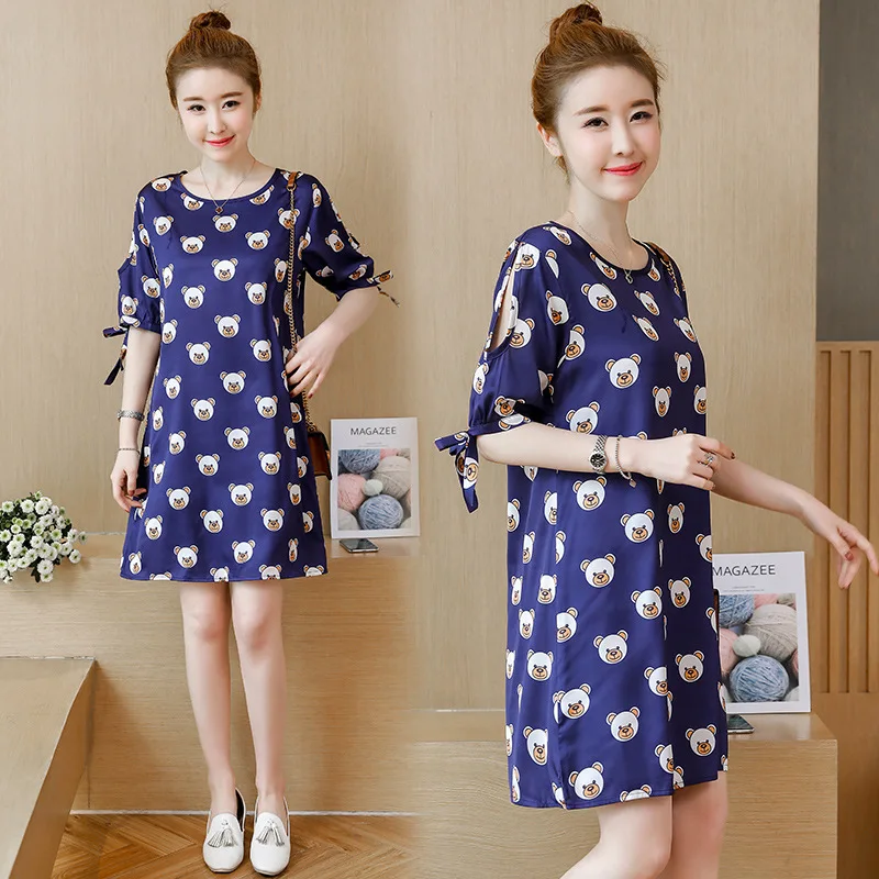 Maternity Clothes 2019 Summer New Style Korean-style off-Shoulder Lace-up Cartoon Printed A- line Pregnant Women Dress 
Maternity Clothes 2019 Summer New Style Korean-style off-Shoulder Lace-up Cartoon Printed A- line Pregnant Women Dress