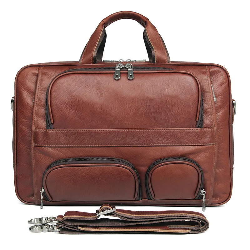 

Мужской деловой портфель из натуральной кожи, сумка-тоут для ноутбука 17 дюймов, топ из воловьей кожи, большая офисная дорожная сумка для выходных