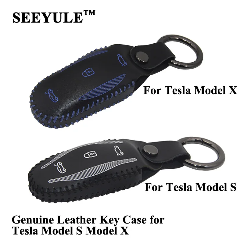 1pc SEEYULE Customized Genuine Leather Deluxe Car Key Case Cover Key Shell Storage Protector Bag for Tesla Model S Model X
1pc SEEYULE Customized Genuine Leather Deluxe Car Key Case Cover Key Shell Storage Protector Bag for Tesla Model S Model X