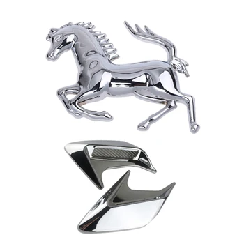 1x Silver Horse Logo Emblem Badge 3D Sticker for Car & 2Pcs Abs Plastic Car Side Vent Air Flow Fender Intake Sticker
1x Silver Horse Logo Emblem Badge 3D Sticker for Car & 2Pcs Abs Plastic Car Side Vent Air Flow Fender Intake Sticker