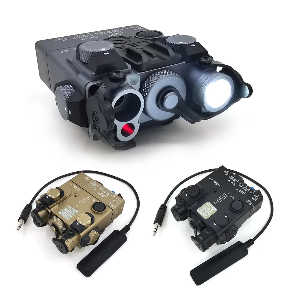 AN/PEQ-15A DBAL-A2 LED White weapon light + Red laser Lenses with Remote Switch Tactical Hunting Rifle Airsoft Battery Box
AN/PEQ-15A DBAL-A2 LED White weapon light + Red laser Lenses with Remote Switch Tactical Hunting Rifle Airsoft Battery Box