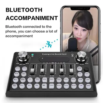 Electric Sound Effects Microphone Mixer Live Broadcast Device for Mobile Phone PC Computer Audio Sound Card
Electric Sound Effects Microphone Mixer Live Broadcast Device for Mobile Phone PC Computer Audio Sound Card