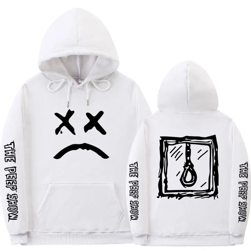 Толстовка Lil Peep Rapper THE PEEP SHOW с принтом грустного лица для мальчиков и девочек