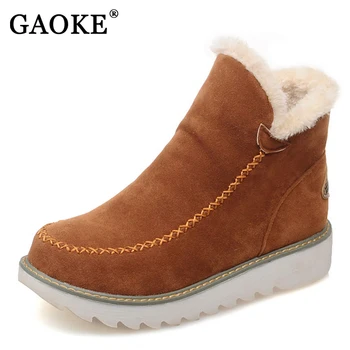GAOKE Big Size 34-43 Winter Snow Boots Women Ankle Boots 2019 Round Toe Platform Winter Shoes With Fur Woman Fur Shoes
GAOKE Big Size 34-43 Winter Snow Boots Women Ankle Boots 2019 Round Toe Platform Winter Shoes With Fur Woman Fur Shoes