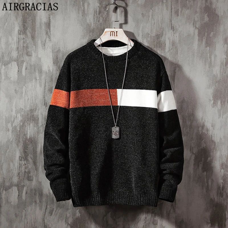 AIRGRACIAS Sweater Men Casual O-Neck Pullover Men Autumn Long Sleeve Mens Sweater Knitted Cashmere Wool Pull Homme SIZE M-5XL
AIRGRACIAS Sweater Men Casual O-Neck Pullover Men Autumn Long Sleeve Mens Sweater Knitted Cashmere Wool Pull Homme SIZE M-5XL