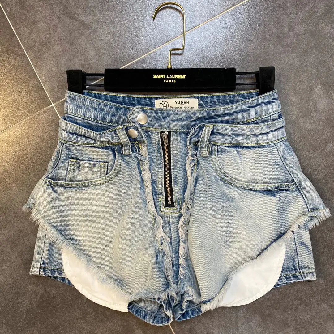 Fashion Denim Shorts for Women's 2020 Summer New Thin Double High Waist Slim Tassled Straight-Leg Hot Pants Girls Jeans Shorts
Fashion Denim Shorts for Women's 2020 Summer New Thin Double High Waist Slim Tassled Straight-Leg Hot Pants Girls Jeans Shorts