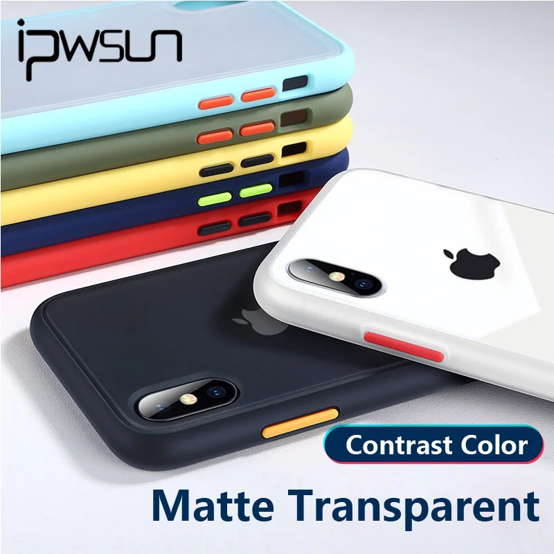 iPWSOO Matte Contrast Color Case For iPhone XR XS Max X Frosted Transparent Phone Case For iPhone 7 8 Plus Hard PC Cover Fundas
iPWSOO Matte Contrast Color Case For iPhone XR XS Max X Frosted Transparent Phone Case For iPhone 7 8 Plus Hard PC Cover Fundas
