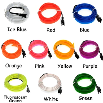 2M flexible Auto Car Interior LED EL Wire Rope Tube Line neon light glow salon flat strip Pathway ice blue Lighting 12V
2M flexible Auto Car Interior LED EL Wire Rope Tube Line neon light glow salon flat strip Pathway ice blue Lighting 12V