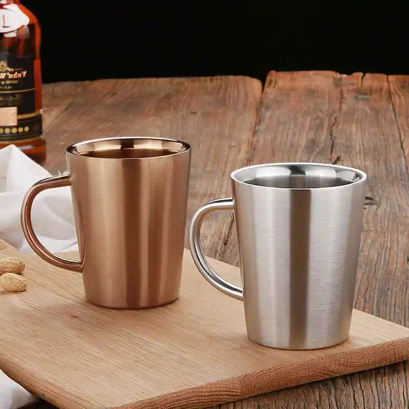 Domestic Mini 360ml Creative Double Wall Electroplate 18/8 Stainless Steel Beer Handle Cup Travel Coffee&Tea Mug Drinkware
Domestic Mini 360ml Creative Double Wall Electroplate 18/8 Stainless Steel Beer Handle Cup Travel Coffee&Tea Mug Drinkware
