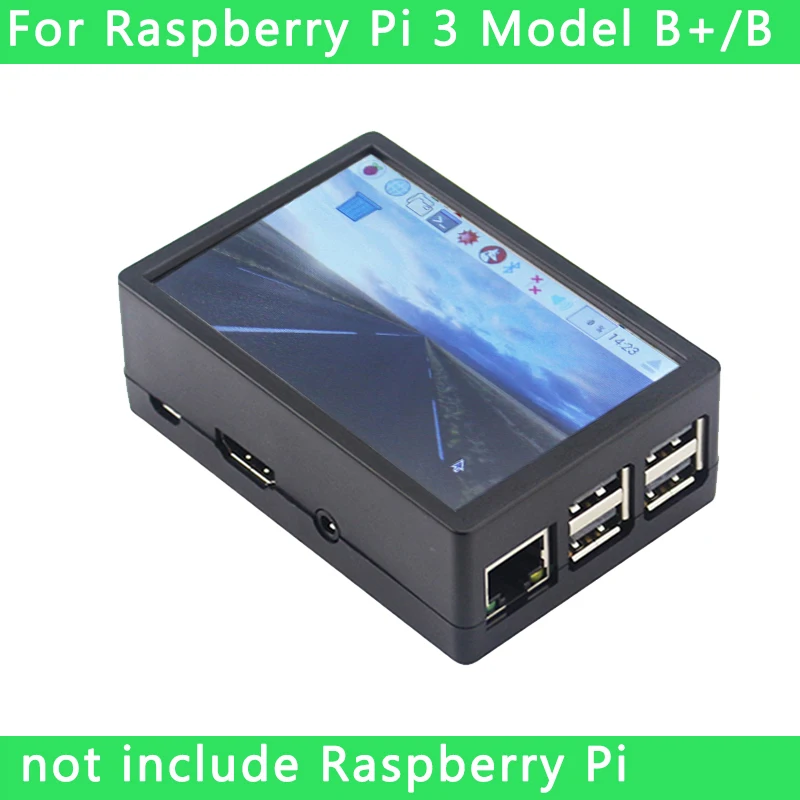 Raspberry Pi 3 Model B + сенсорный экран 5 дюйма ЖК-дисплей 480*320 сенсорное перо чехол из