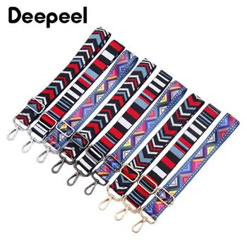 

3.8cm 5pcs Wide Nylon Colored Bags Straps Belt Clip Buckle Women Adjustable Shoulder Strap 80-140cm Hanger Handbag Straps Decor