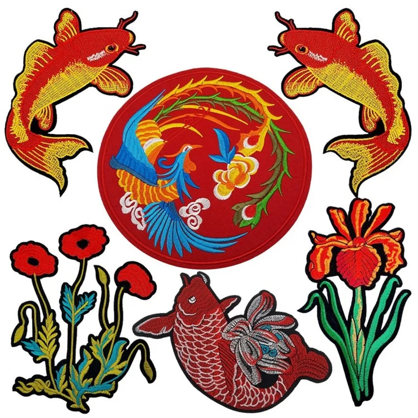 Phoenix Goldfish Animal Fish Embroidered Patches Flower Style DIY Sewing Patch Embroidery Applique Decorations for Clothes Shoes
Phoenix Goldfish Animal Fish Embroidered Patches Flower Style DIY Sewing Patch Embroidery Applique Decorations for Clothes Shoes