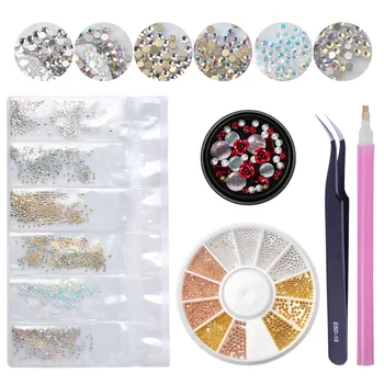 Nail Art Rhinestones Set Mixed 3D Glitter Decals Rhinestone Beads AB Clear Nail Stones Gems Decoration Nail Art Accessories
Nail Art Rhinestones Set Mixed 3D Glitter Decals Rhinestone Beads AB Clear Nail Stones Gems Decoration Nail Art Accessories