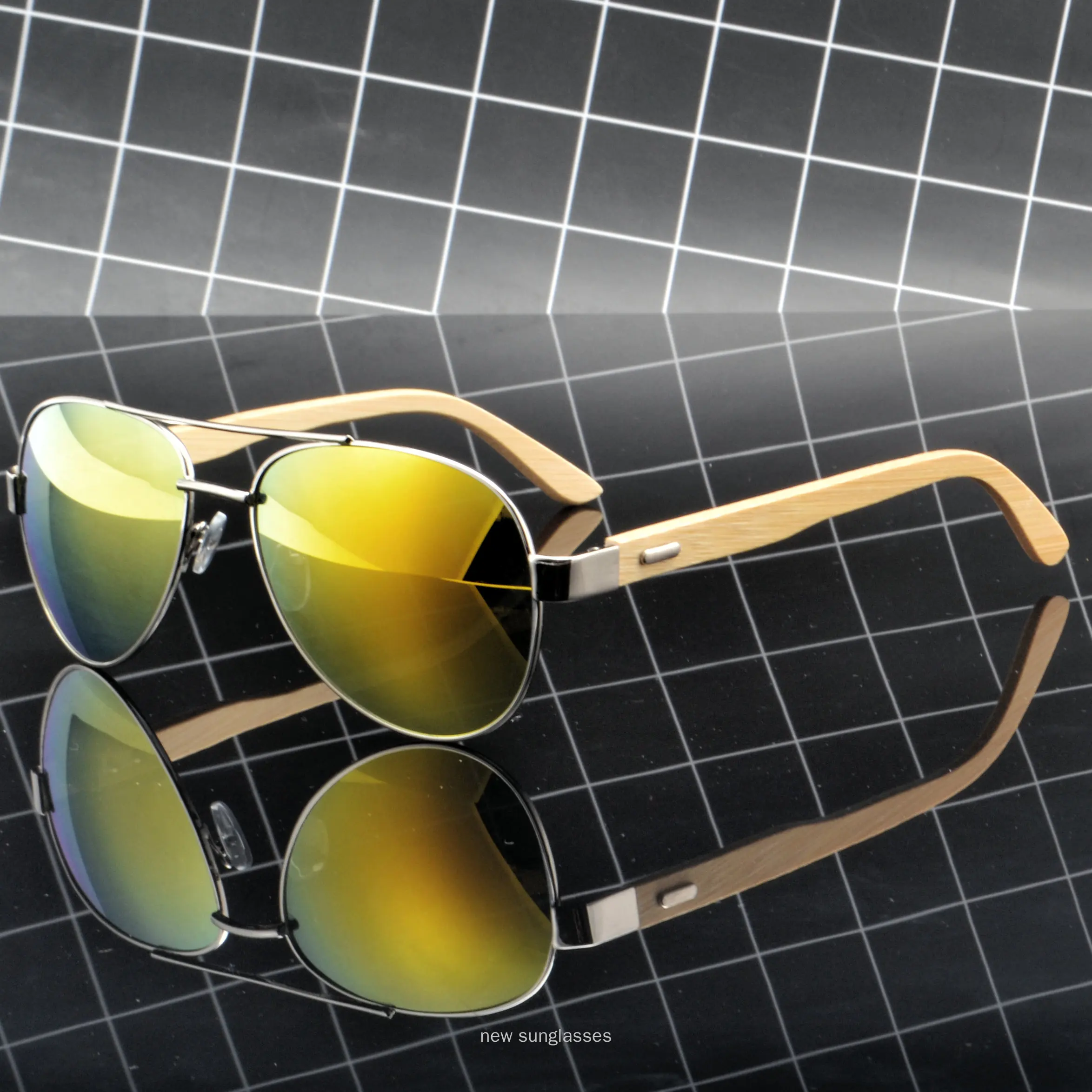 Фото Бамбуковые деревянные поляризационные солнцезащитные очки для мужчин фирменный