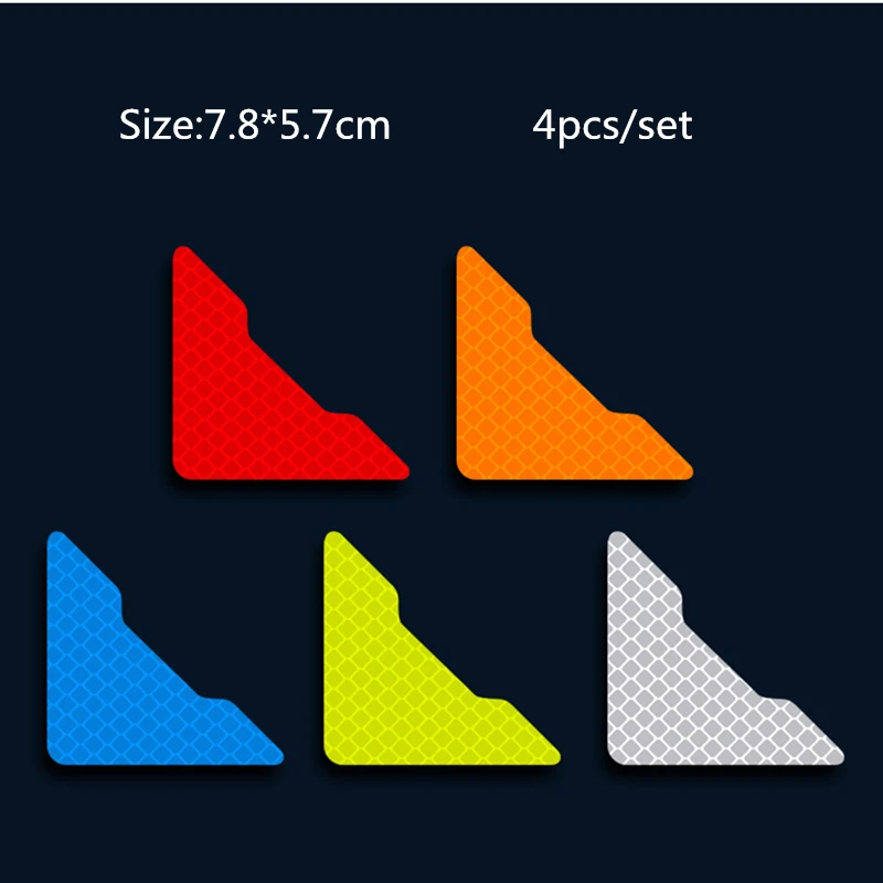 4 PCS/Set Car Reflective Stickers Door Wheel Eyebrow Sticker Decal Safety Mark Reflective Strips Car Decoration Accessories
4 PCS/Set Car Reflective Stickers Door Wheel Eyebrow Sticker Decal Safety Mark Reflective Strips Car Decoration Accessories