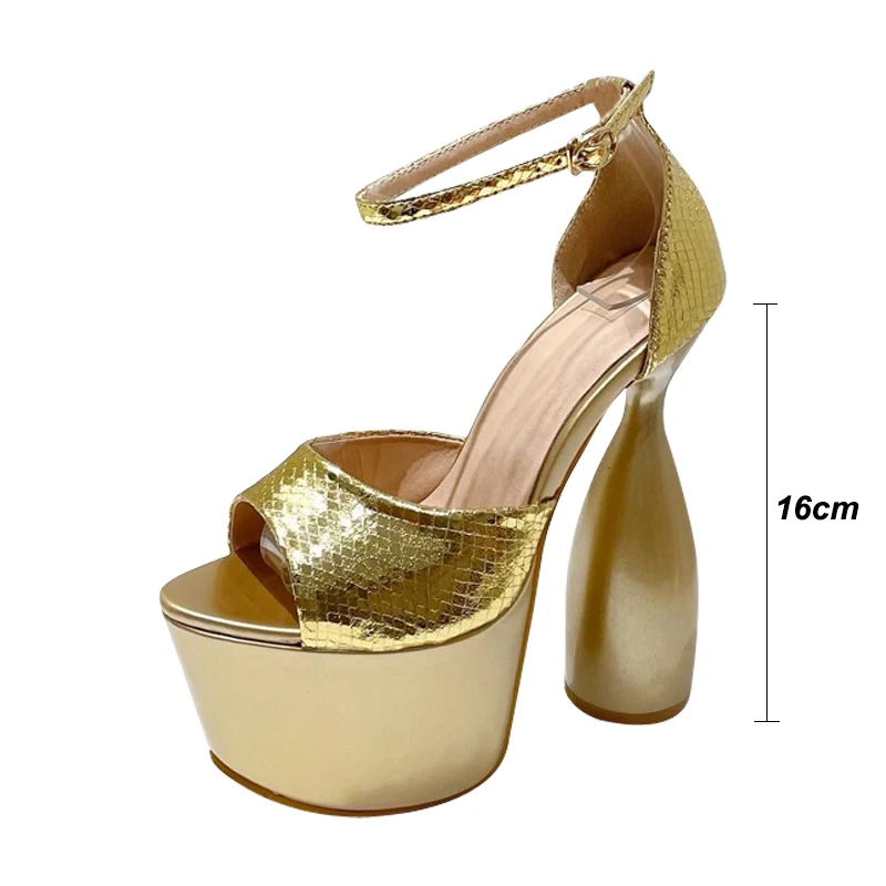 Kcenid New Sexy Sandals Women Bling Gold Shoes Peep Toe High Heels Ankle Strap Sandals Summer Fashion Buckle Strap Strange Heel Kcenid New Sexy Sandals Women Bling Gold Shoes Peep Toe High Heels Ankle Strap Sandals Summer Fashion Buckle Strap Strange Heel