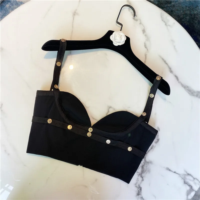 Sext Camisole Top Women 2020 Spring and Summer New Simple Metal Rivet Button Short Camisole Tank Top Women's Bra Tops
Sext Camisole Top Women 2020 Spring and Summer New Simple Metal Rivet Button Short Camisole Tank Top Women's Bra Tops