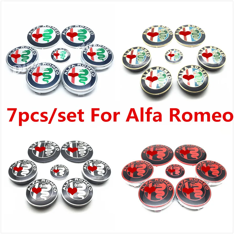7pcs Alfa Romeo CAR Logo 74mm Hood Trunk + Steering Wheel Badge + 50 60 mm Wheel Center Cap Emblem Mito Spider Giulietta Stelvio
7pcs Alfa Romeo CAR Logo 74mm Hood Trunk + Steering Wheel Badge + 50 60 mm Wheel Center Cap Emblem Mito Spider Giulietta Stelvio