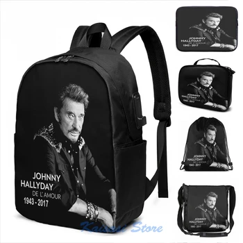 Funny Graphic print Johnny Hallyday Limitied Edition USB Charge Backpack men School bags Women bag Travel laptop bag 
Funny Graphic print Johnny Hallyday Limitied Edition USB Charge Backpack men School bags Women bag Travel laptop bag