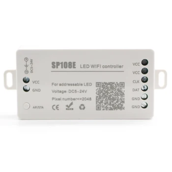 SP108E LED Wifi Magic Controller SK6812 WS2811 WS2812B WS2813 Pixels LED Strip Module Light Smart APP Wireless Control DC5-24V
SP108E LED Wifi Magic Controller SK6812 WS2811 WS2812B WS2813 Pixels LED Strip Module Light Smart APP Wireless Control DC5-24V