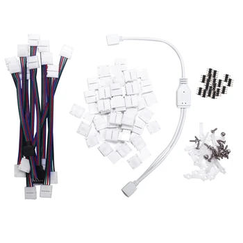 95Pcs LED Strip Light Connector Kit for 5050 10mm RGB Led Light Strips with Connectors Clips and Tools
95Pcs LED Strip Light Connector Kit for 5050 10mm RGB Led Light Strips with Connectors Clips and Tools