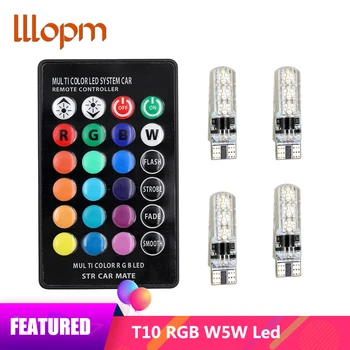 4 Pieces T10 W5W LED Car Lights LED Bulbs RGB With Remote Control 194 168 501 Strobe Led Lamp Reading Lights White Red Amber 12V
4 Pieces T10 W5W LED Car Lights LED Bulbs RGB With Remote Control 194 168 501 Strobe Led Lamp Reading Lights White Red Amber 12V