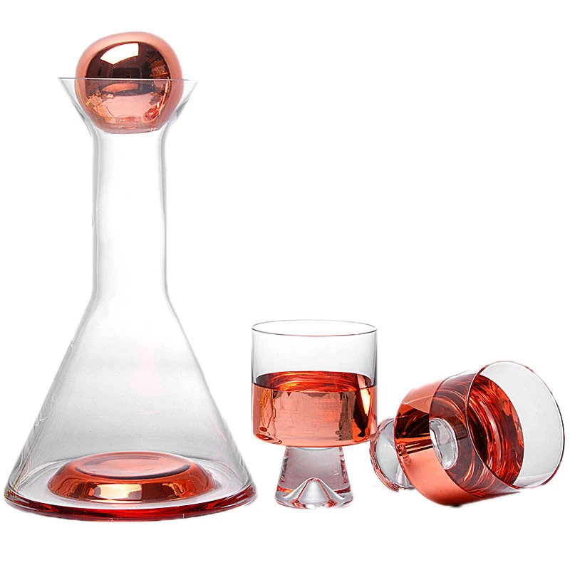 3Pcs/Set Modern Gradient Rose Gold Grey Wine Glass Decanter Set Whiskey Cups Home Party Drinkware
3Pcs/Set Modern Gradient Rose Gold Grey Wine Glass Decanter Set Whiskey Cups Home Party Drinkware