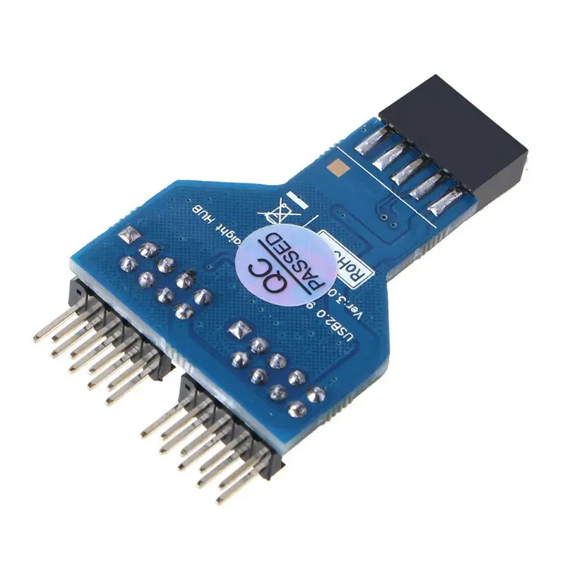 T Shaped USB 2.0 Hub Adapter Card Converter USB Header Extension Cable Card 9Pin Connector for Desktop PC Computer Accessories
T Shaped USB 2.0 Hub Adapter Card Converter USB Header Extension Cable Card 9Pin Connector for Desktop PC Computer Accessories