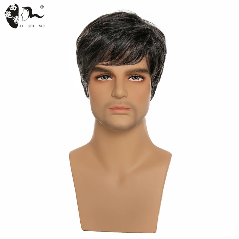 XISHIXIU HAIR Short Ombre Dark Grey Wig Striaght hair Full Synthetic Wig for Men Male Hair Fleeciness Realistic Hair Wigs
XISHIXIU HAIR Short Ombre Dark Grey Wig Striaght hair Full Synthetic Wig for Men Male Hair Fleeciness Realistic Hair Wigs