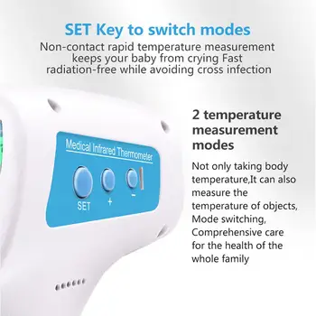 ABS Laser Measurement Contactless Forehead Thermometer Thermometer with LCD Top Grade Infrared Thermometer Safe Practical
ABS Laser Measurement Contactless Forehead Thermometer Thermometer with LCD Top Grade Infrared Thermometer Safe Practical