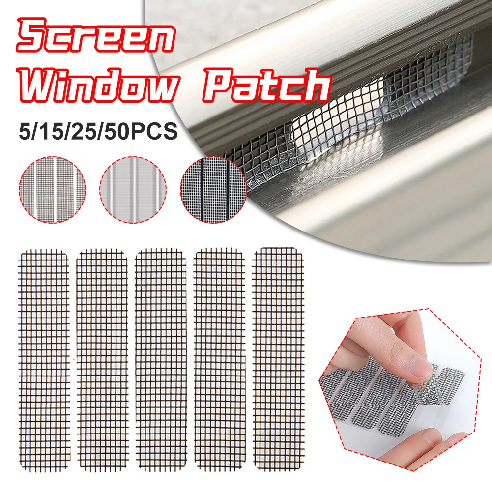 50/25/15/5pcs Fix Net Window Home Adhesive Anti Mosquito Net Fly Bug Insect Repair Screen Wall Patch Stickers Mesh Window Screen
50/25/15/5pcs Fix Net Window Home Adhesive Anti Mosquito Net Fly Bug Insect Repair Screen Wall Patch Stickers Mesh Window Screen