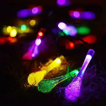 30 LEDs Solar String Light Water Drop String Lights String Fairy Light Outdoor Garden Christmas Party Decoration Solar Lights
30 LEDs Solar String Light Water Drop String Lights String Fairy Light Outdoor Garden Christmas Party Decoration Solar Lights