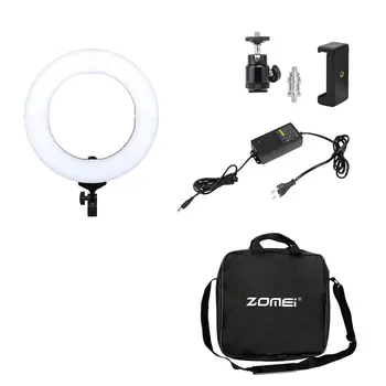 

ZOMEI Photography Lighting 14inch 18inch Video Photo Studio Kit LED Ring Light For Professional Camera 5500K EU plug With Holder