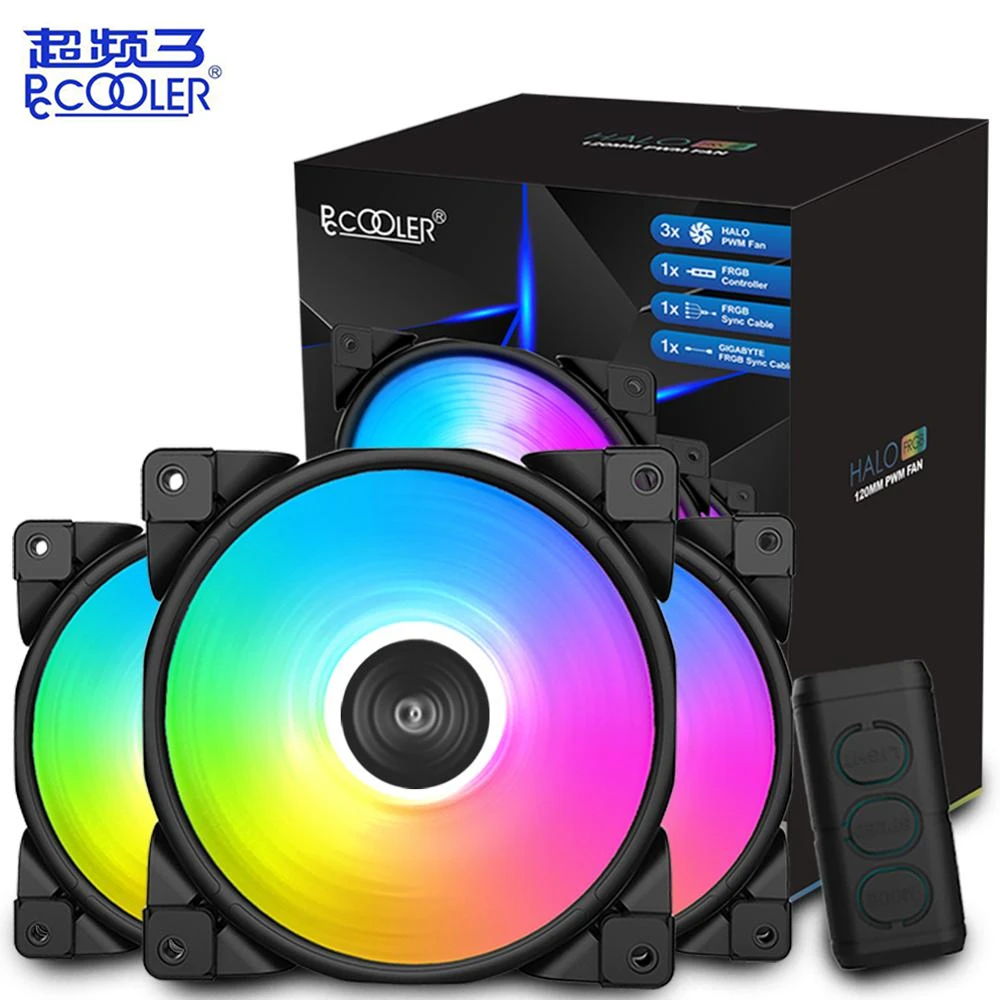 Pccooler 3/Pack HALO RGB Fan 12CM 12V&5V FRGB 3Pin&4Pin PWM Silent Cooling Fan RGB Chassis Fan Desktop Computer Host Fan
Pccooler 3/Pack HALO RGB Fan 12CM 12V&5V FRGB 3Pin&4Pin PWM Silent Cooling Fan RGB Chassis Fan Desktop Computer Host Fan