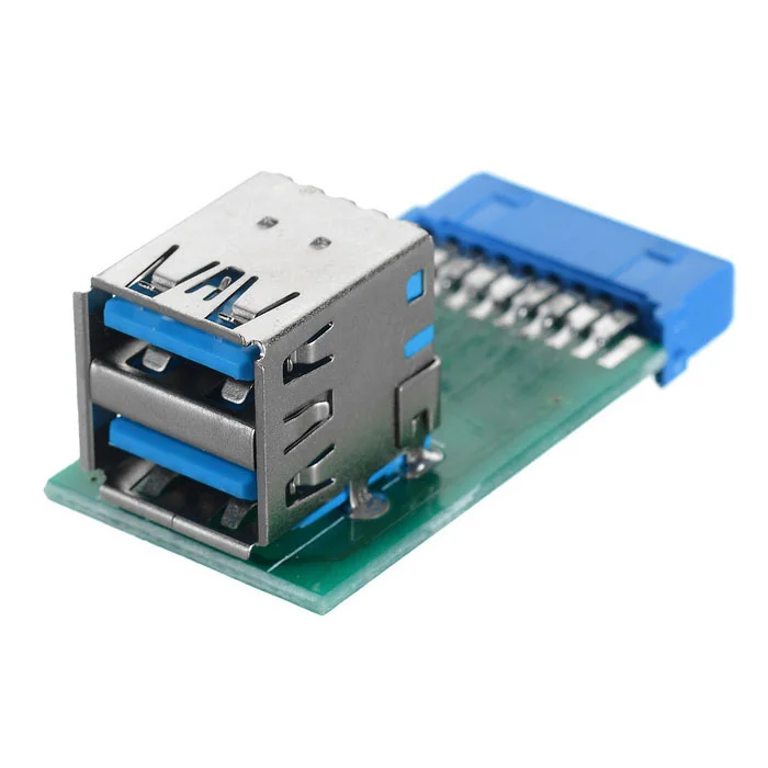 2 Port USB 3.0 A Type Female to Motherboard 20 Pin Box Header Slot Adapter PCBA Vertical Type USB Adapter Converter
2 Port USB 3.0 A Type Female to Motherboard 20 Pin Box Header Slot Adapter PCBA Vertical Type USB Adapter Converter