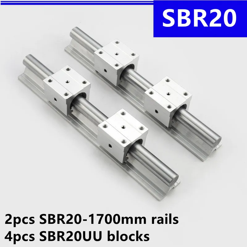 2 шт. SBR20 -1700 мм линейная направляющая опорная рейка и 4 шт. SBR20UU линейные подшипниковые блоки для станков с ЧПУ
2 шт. SBR20 -1700 мм линейная направляющая опорная рейка и 4 шт. SBR20UU линейные подшипниковые блоки для станков с ЧПУ