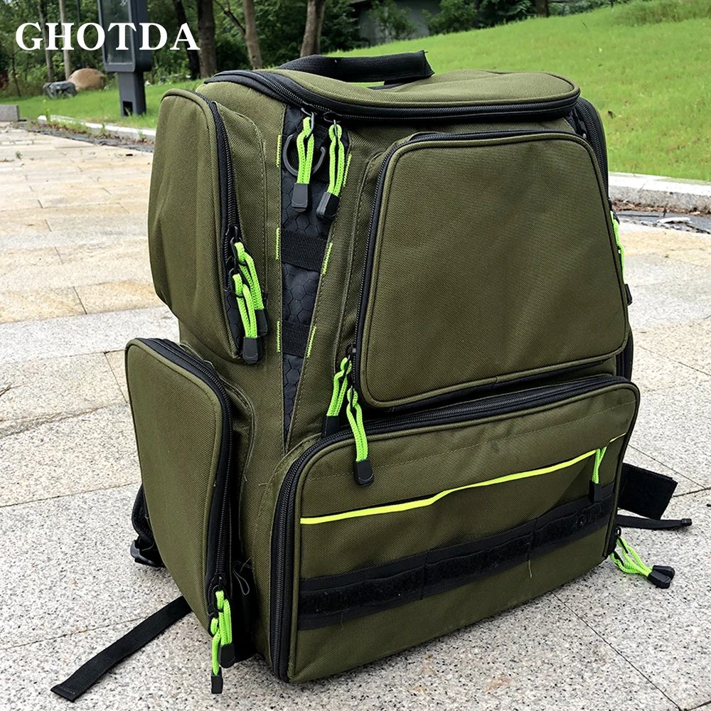 Сумка для рыбалки GHOTDA 75 л вместительный рюкзак рыболовных снастей сумки хранения