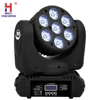 Moving 7 leds RGBW 15Channels DMX512 mini Rotating head 7x12w moving stage lighting effect lamp for dj disco party
Moving 7 leds RGBW 15Channels DMX512 mini Rotating head 7x12w moving stage lighting effect lamp for dj disco party