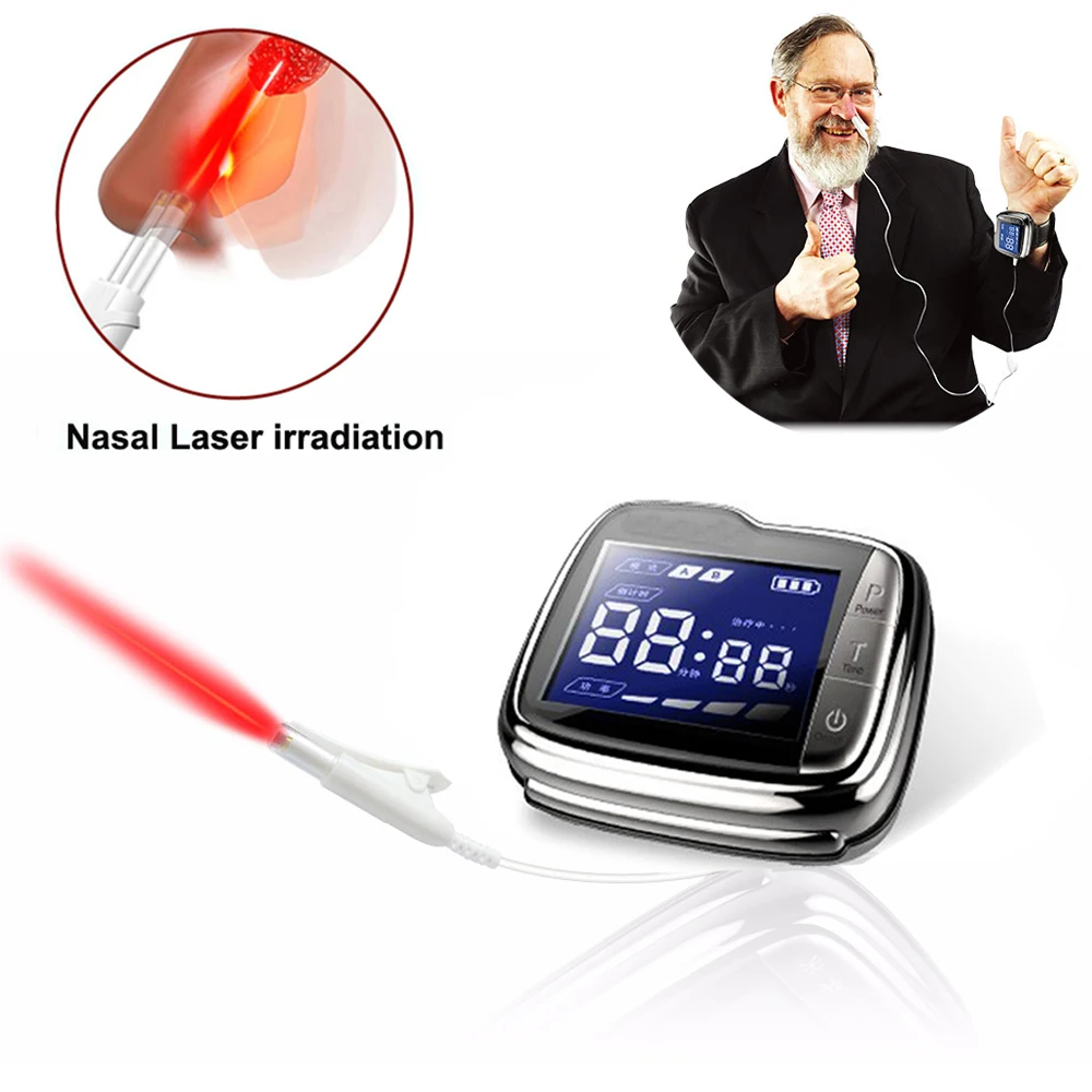 650nm Red Light Wrist Type Laser Watch for Pain Relief Rhinitis Hypertension Sugar Diabetes
650nm Red Light Wrist Type Laser Watch for Pain Relief Rhinitis Hypertension Sugar Diabetes
