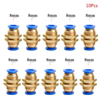 10PCS PM4/6/8/10/12mm Air Pneumatic Straight Bulkhead Hose Tube One Touch Push Into Gas Connector Quick Fitting Connector 
10PCS PM4/6/8/10/12mm Air Pneumatic Straight Bulkhead Hose Tube One Touch Push Into Gas Connector Quick Fitting Connector