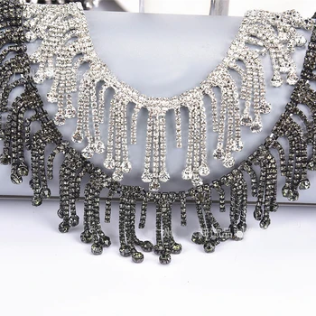 2yds High-Grade Rhinestone Fringed Lace Trim Crystal Ribbons Tassels Applique DIY Jewelry Accessories Sewing Collar Waist Chain 
2yds High-Grade Rhinestone Fringed Lace Trim Crystal Ribbons Tassels Applique DIY Jewelry Accessories Sewing Collar Waist Chain