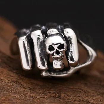 925 sterling silver Punk Skull Fist Ring Engagement Finger jewelry
925 sterling silver Punk Skull Fist Ring Engagement Finger jewelry