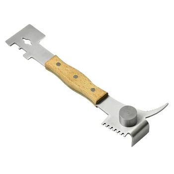 Stainless Steel Bee Tools Multifunctional 7 IN 1 Scraper Beekeeping Cutter Wooden Handle for Beeworking Managing Bee Colonies
Stainless Steel Bee Tools Multifunctional 7 IN 1 Scraper Beekeeping Cutter Wooden Handle for Beeworking Managing Bee Colonies