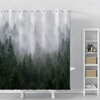 Forest Fog Printed Shower Curtain Bathroom Waterproof Shower Curtain With Hooks Psychedelic Polyester Fabric Bath Shower Curtain
Forest Fog Printed Shower Curtain Bathroom Waterproof Shower Curtain With Hooks Psychedelic Polyester Fabric Bath Shower Curtain
